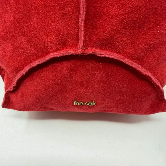 The Sak Los Feliz Large Tote Suede Leather Scarlet Red - Picture 5 of 12